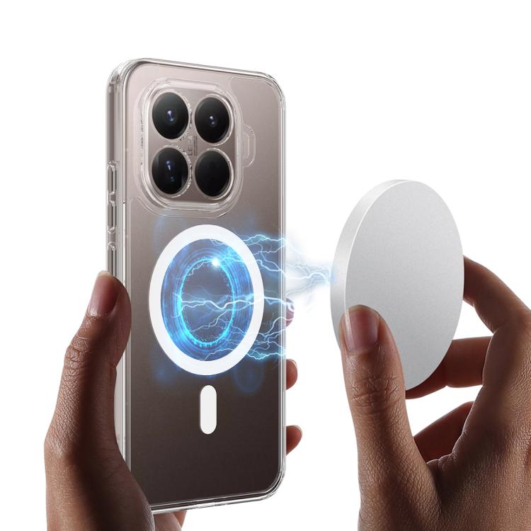 For Xiaomi 15T Pro MagSafe Clear Acrylic PC Hybrid TPU Phone Case - Transparent