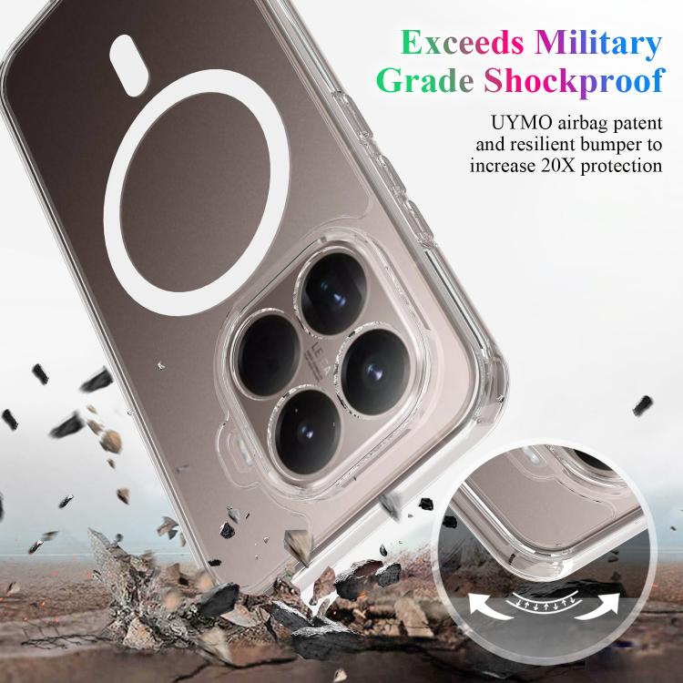 For Xiaomi 17T 5G MagSafe Clear Acrylic PC Hybrid TPU Phone Case - Transparent