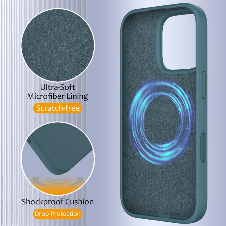 For iPhone 16 Pro Max Silicone Magsafe Phone Case with Camera Control Button