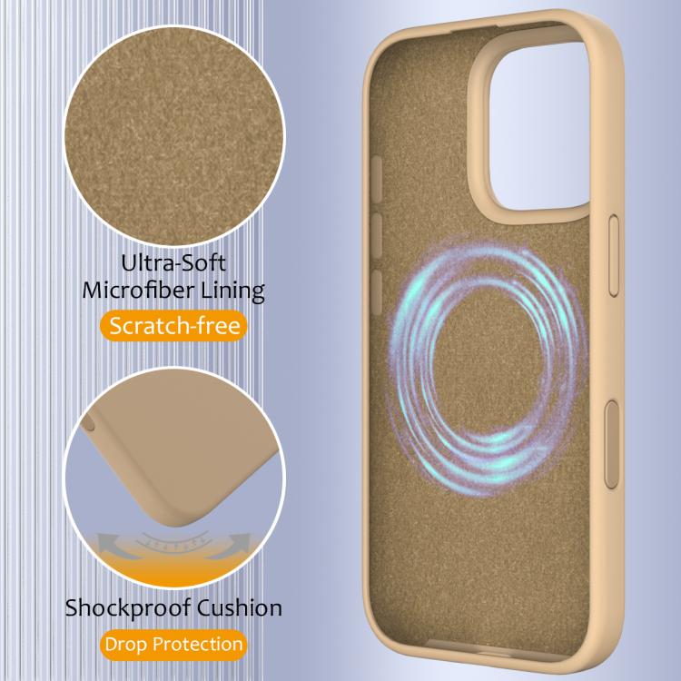 For iPhone 16 Pro Max Silicone Magsafe Phone Case with Camera Control Button