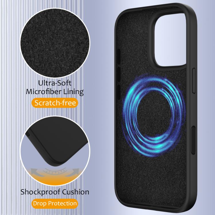 For iPhone 16 Pro Silicone Magsafe Phone Case with Camera Control Button