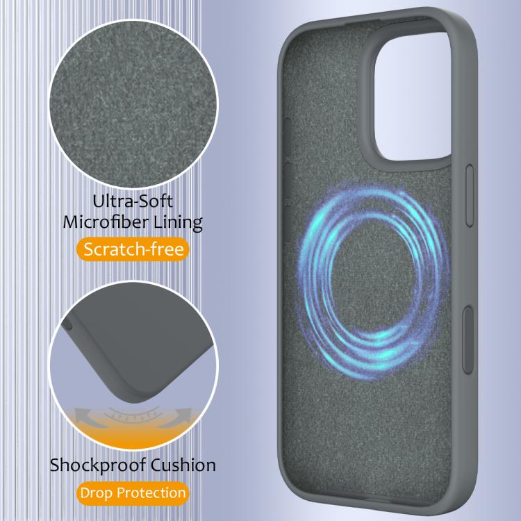 For iPhone 16 Pro Silicone Magsafe Phone Case with Camera Control Button
