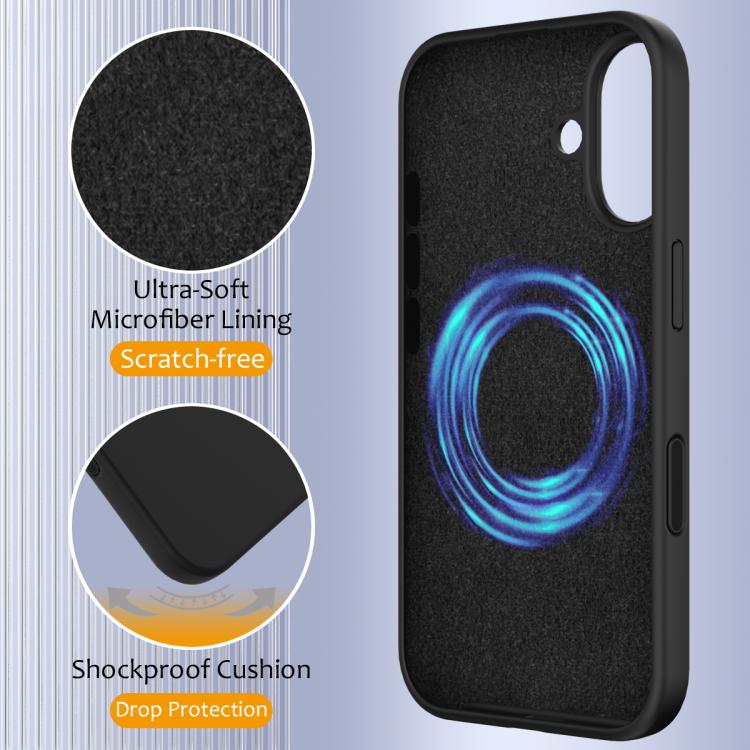 For iPhone 16 Plus Silicone Magsafe Phone Case with Camera Control Button