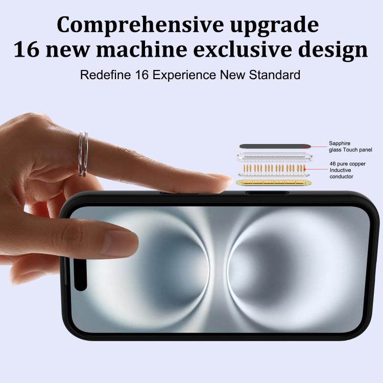 For iPhone 16 Plus Silicone Magsafe Phone Case with Camera Control Button