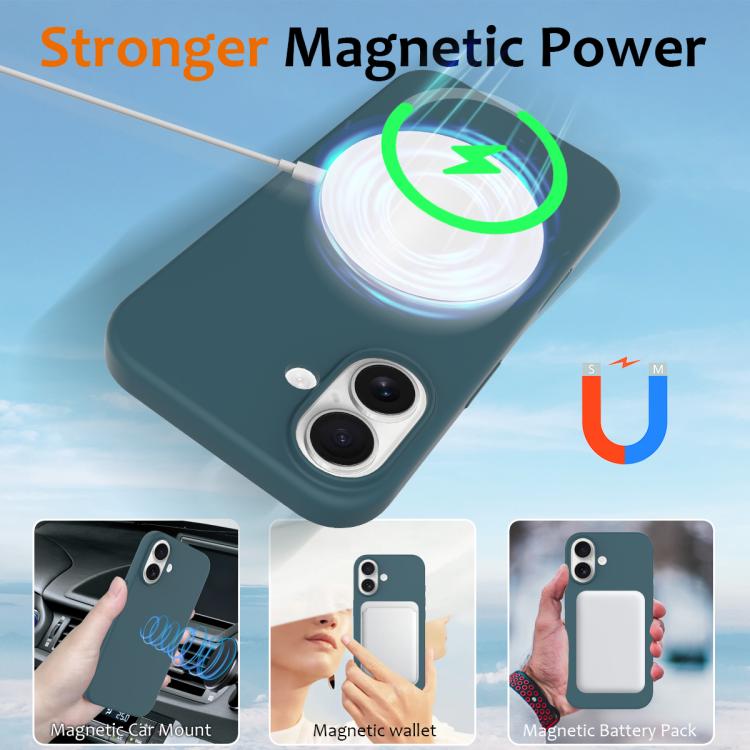 For iPhone 16 Plus Silicone Magsafe Phone Case with Camera Control Button