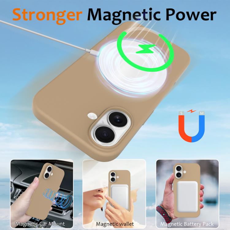 For iPhone 16 Plus Silicone Magsafe Phone Case with Camera Control Button