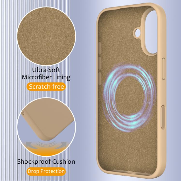 For iPhone 16 Plus Silicone Magsafe Phone Case with Camera Control Button