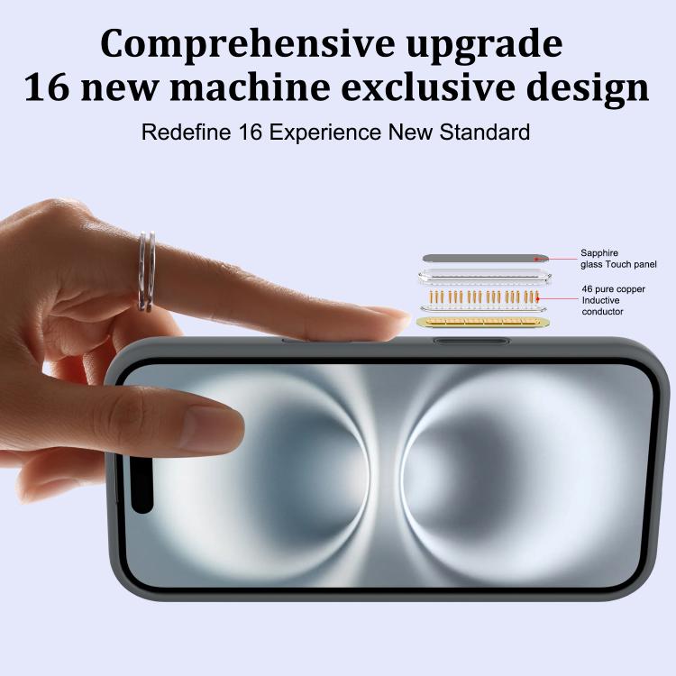 For iPhone 16 Plus Silicone Magsafe Phone Case with Camera Control Button