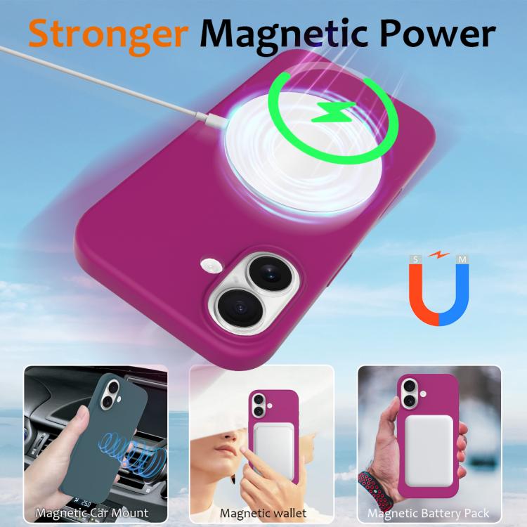 For iPhone 16 Plus Silicone Magsafe Phone Case with Camera Control Button