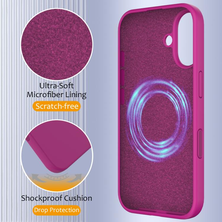 For iPhone 16 Plus Silicone Magsafe Phone Case with Camera Control Button