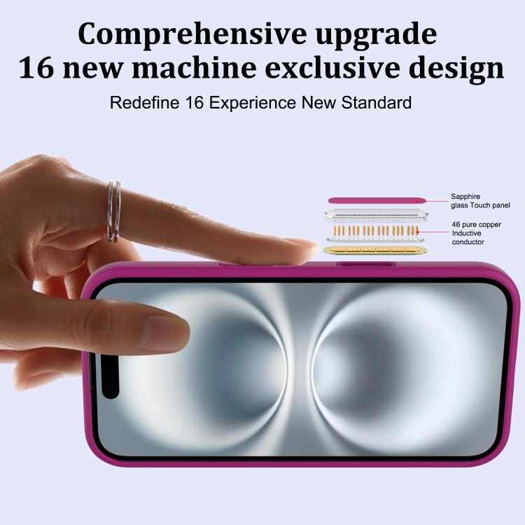 For iPhone 16 Plus Silicone Magsafe Phone Case with Camera Control Button