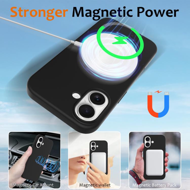 For iPhone 16 Silicone Magsafe Phone Case with Camera Control Button