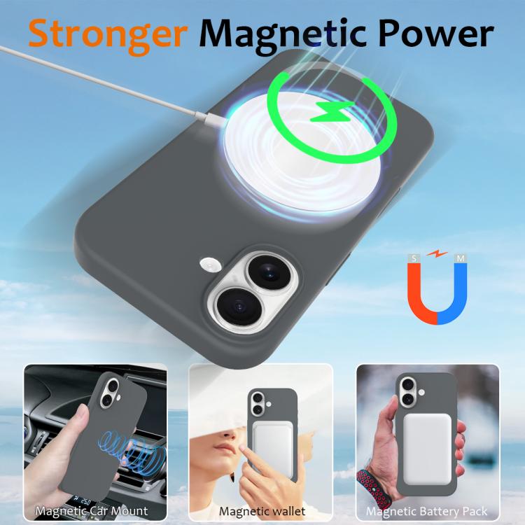 For iPhone 16 Silicone Magsafe Phone Case with Camera Control Button