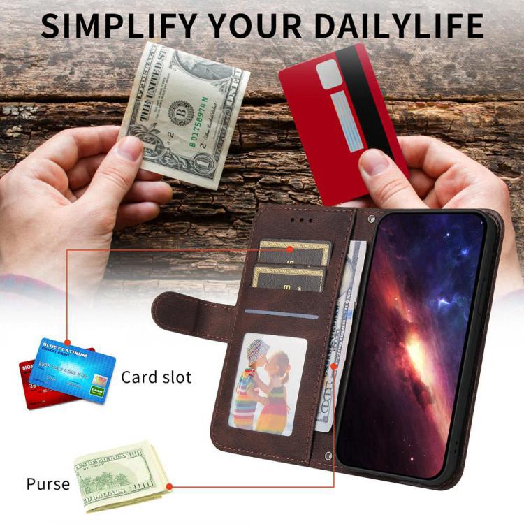 For Motorola Moto G06 4G Skin Feel Life Tree Metal Button Leather Phone Case
