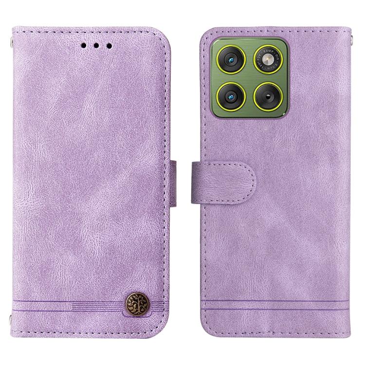 For Motorola Edge 70 5G / Moto X70 Air 5G Skin Feel Life Tree Metal Button Leather Phone Case