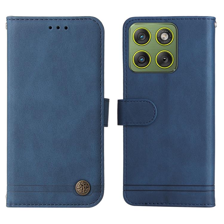 For Motorola Edge 70 5G / Moto X70 Air 5G Skin Feel Life Tree Metal Button Leather Phone Case