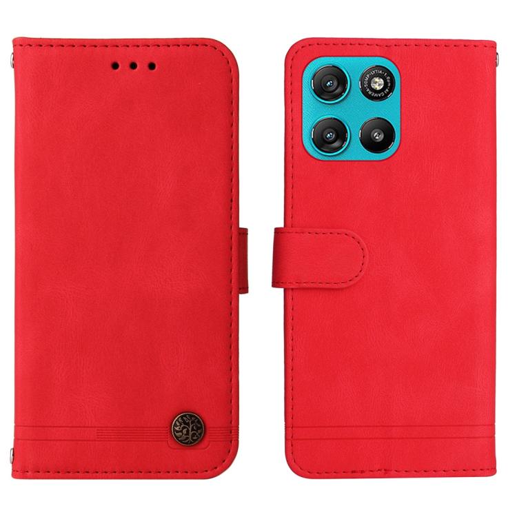 For Motorola Moto G67 Power 5G / G57 Power 5G Skin Feel Life Tree Metal Button Leather Phone Case