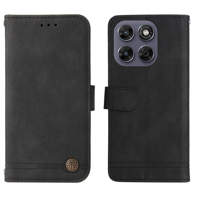 For Motorola Moto G67 5G / Moto G77 5G Skin Feel Life Tree Metal Button Leather Phone Case
