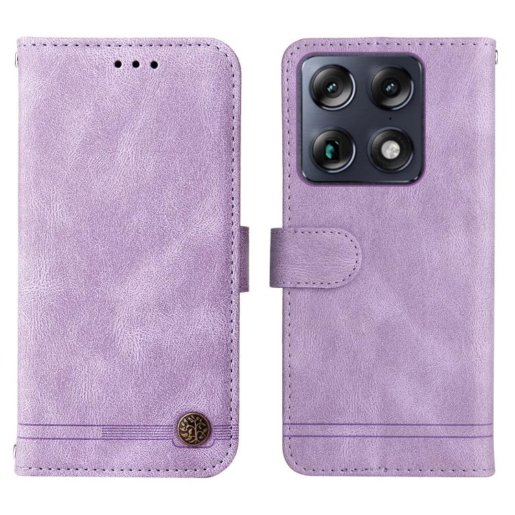 For Motorola Signature / Moto X70 Air Pro 5G Skin Feel Life Tree Metal Button Leather Phone Case
