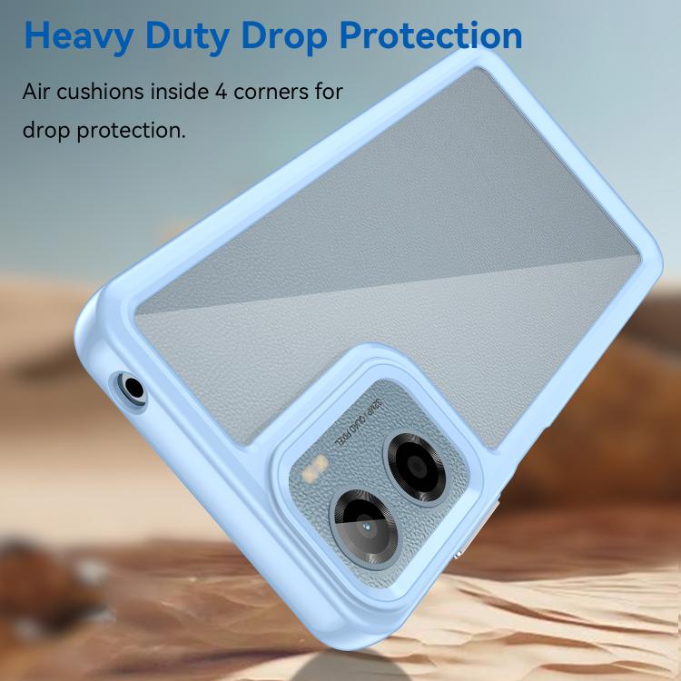 For Motorola Moto E15 Colorful Series Acrylic Hybrid TPU Phone Case