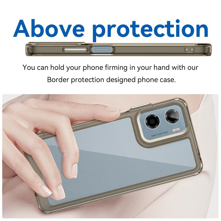 For Motorola Moto E15 Colorful Series Acrylic Hybrid TPU Phone Case