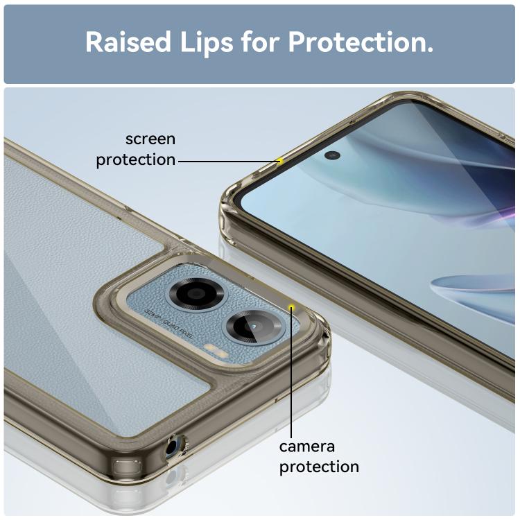 For Motorola Moto E15 Colorful Series Acrylic Hybrid TPU Phone Case