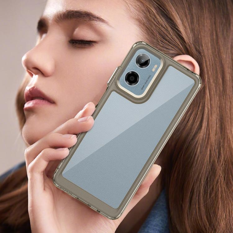 For Motorola Moto E15 Colorful Series Acrylic Hybrid TPU Phone Case