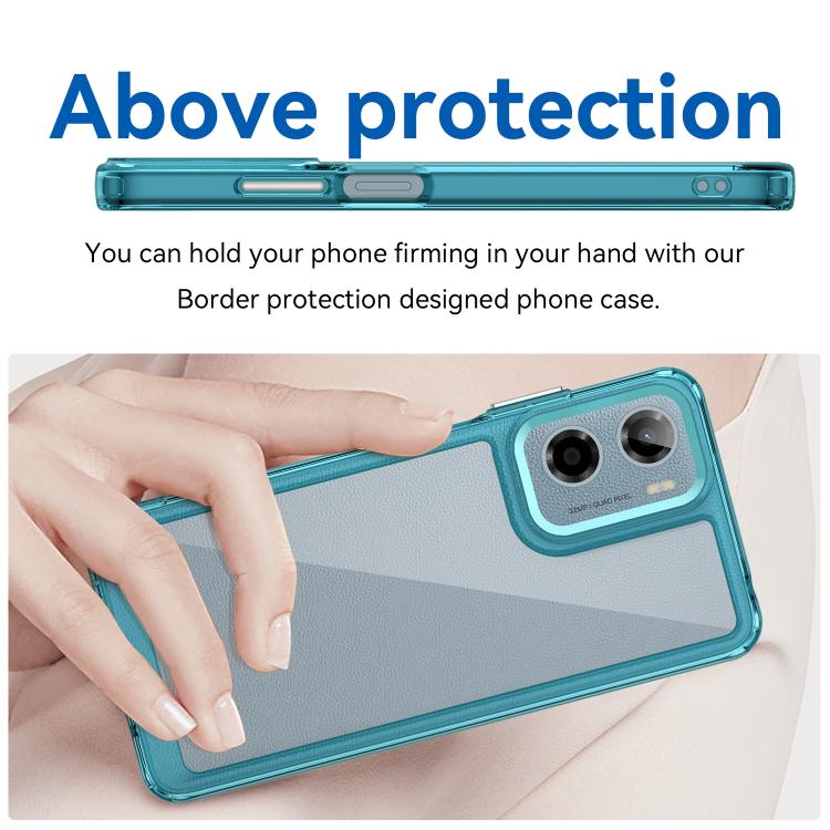 For Motorola Moto E15 Colorful Series Acrylic Hybrid TPU Phone Case