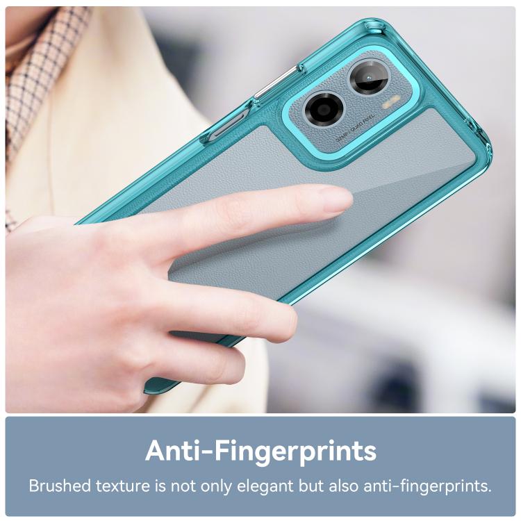 For Motorola Moto E15 Colorful Series Acrylic Hybrid TPU Phone Case