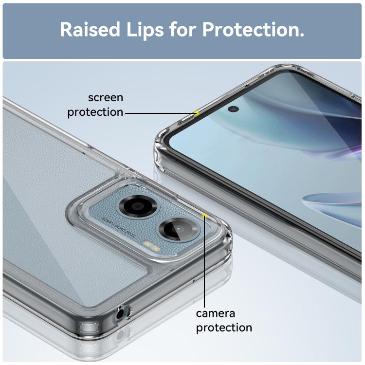For Motorola Moto E15 Colorful Series Acrylic Hybrid TPU Phone Case