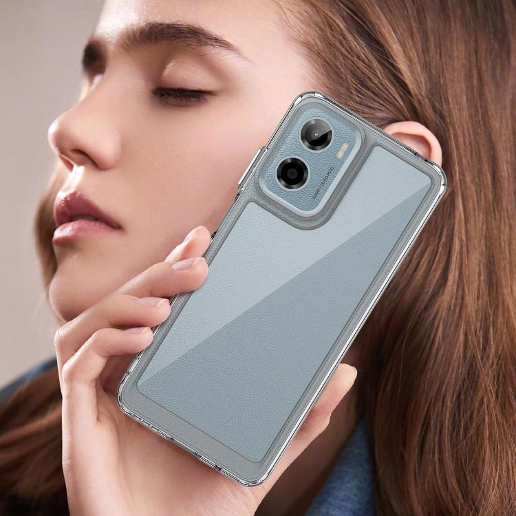 For Motorola Moto E15 Colorful Series Acrylic Hybrid TPU Phone Case