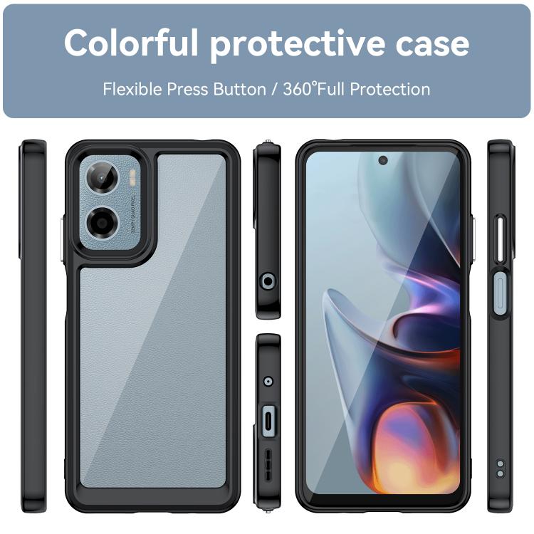 For Motorola Moto G05 Colorful Series Acrylic Hybrid TPU Phone Case