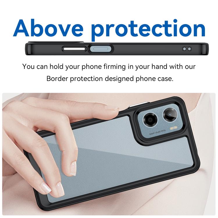 For Motorola Moto G05 Colorful Series Acrylic Hybrid TPU Phone Case