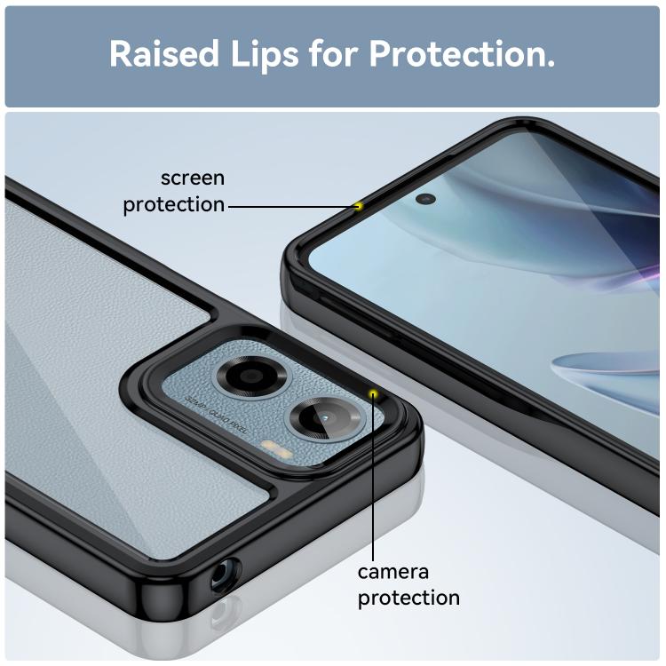 For Motorola Moto G05 Colorful Series Acrylic Hybrid TPU Phone Case