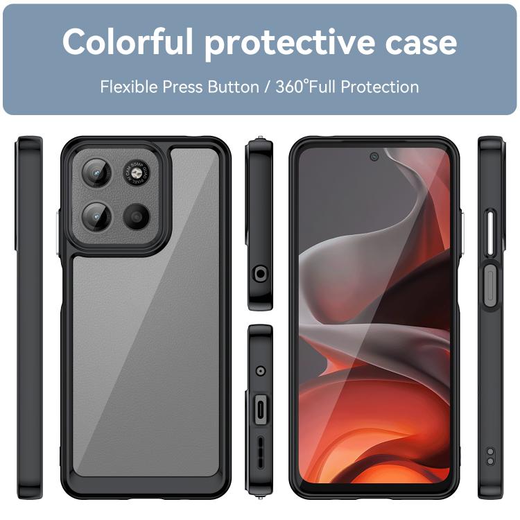 For Motorola Moto G15 Colorful Series Acrylic Hybrid TPU Phone Case