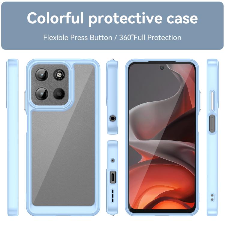 For Motorola Moto G15 Colorful Series Acrylic Hybrid TPU Phone Case