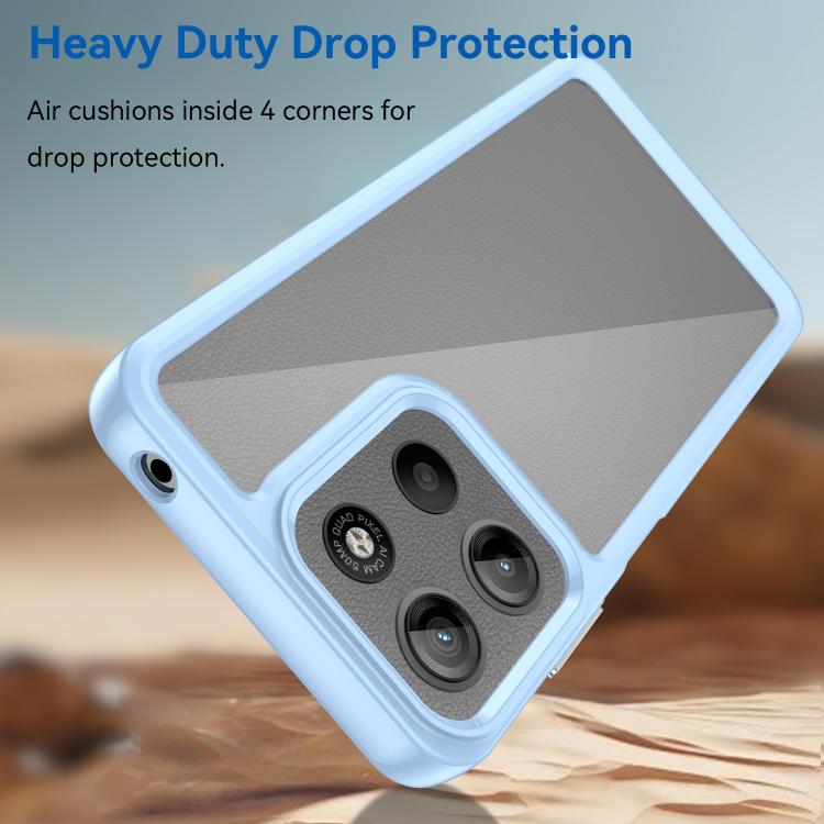 For Motorola Moto G15 Colorful Series Acrylic Hybrid TPU Phone Case