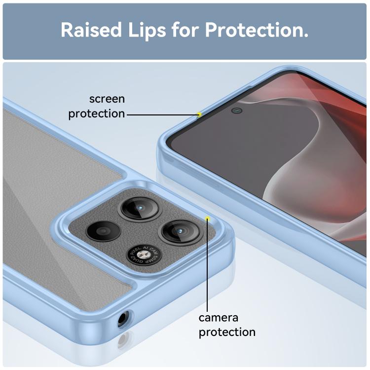 For Motorola Moto G15 Colorful Series Acrylic Hybrid TPU Phone Case