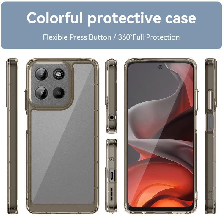 For Motorola Moto G15 Colorful Series Acrylic Hybrid TPU Phone Case