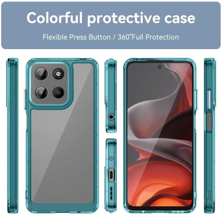For Motorola Moto G15 Colorful Series Acrylic Hybrid TPU Phone Case