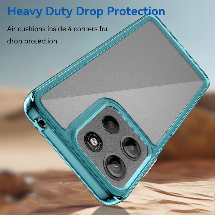 For Motorola Moto G15 Colorful Series Acrylic Hybrid TPU Phone Case