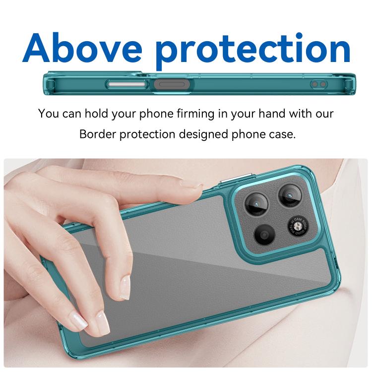 For Motorola Moto G15 Colorful Series Acrylic Hybrid TPU Phone Case