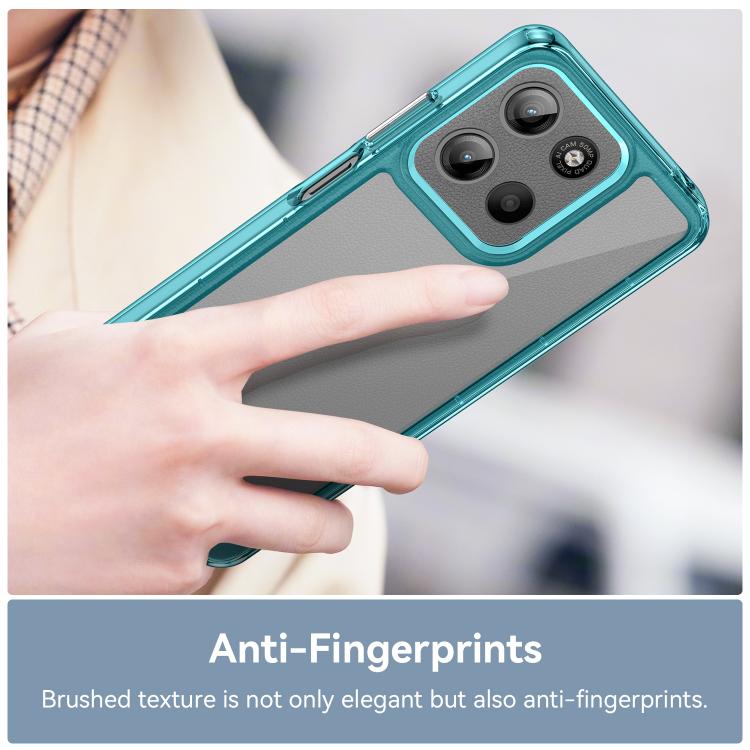 For Motorola Moto G15 Colorful Series Acrylic Hybrid TPU Phone Case