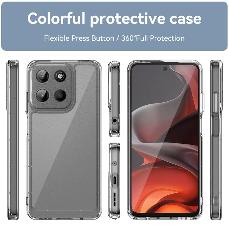 For Motorola Moto G15 Colorful Series Acrylic Hybrid TPU Phone Case