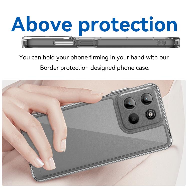For Motorola Moto G15 Colorful Series Acrylic Hybrid TPU Phone Case