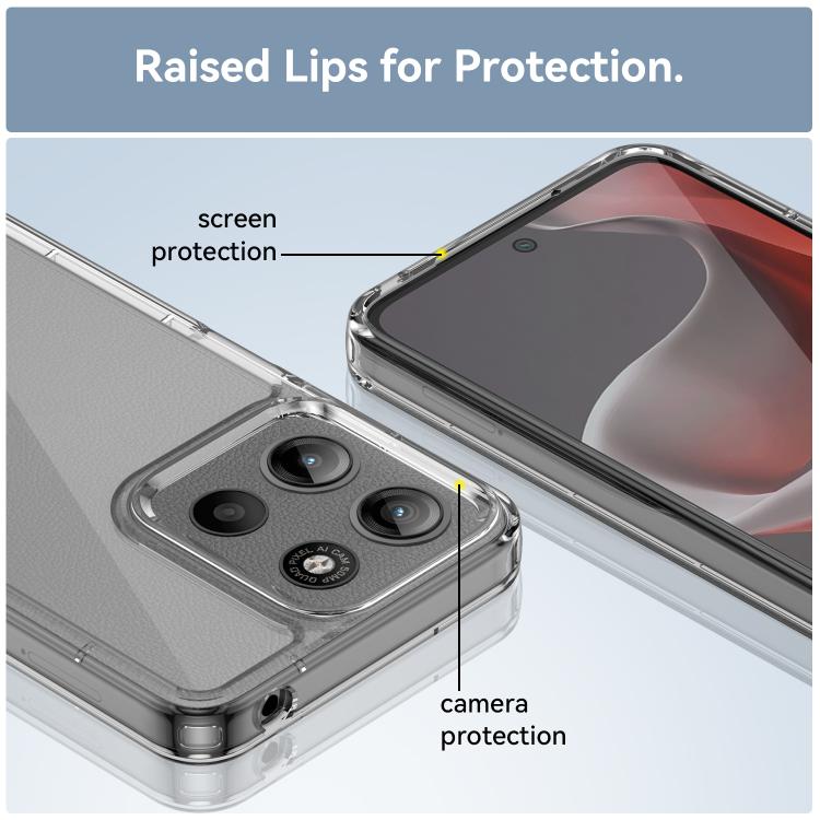 For Motorola Moto G15 Colorful Series Acrylic Hybrid TPU Phone Case