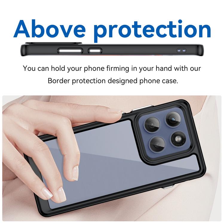 For Motorola Edge 5G 2025 Colorful Series Acrylic Hybrid TPU Phone Case