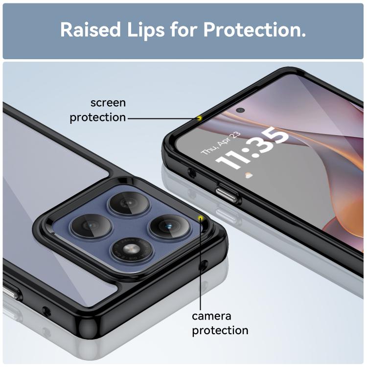 For Motorola Edge 5G 2025 Colorful Series Acrylic Hybrid TPU Phone Case