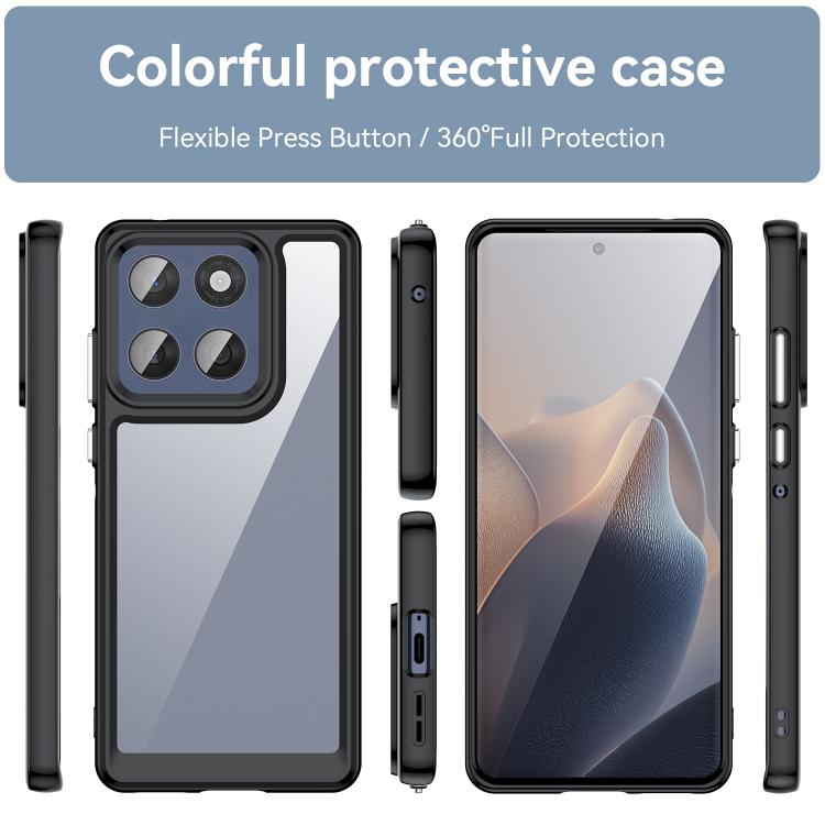 For Motorola Edge 60 Fusion Colorful Series Acrylic Hybrid TPU Phone Case