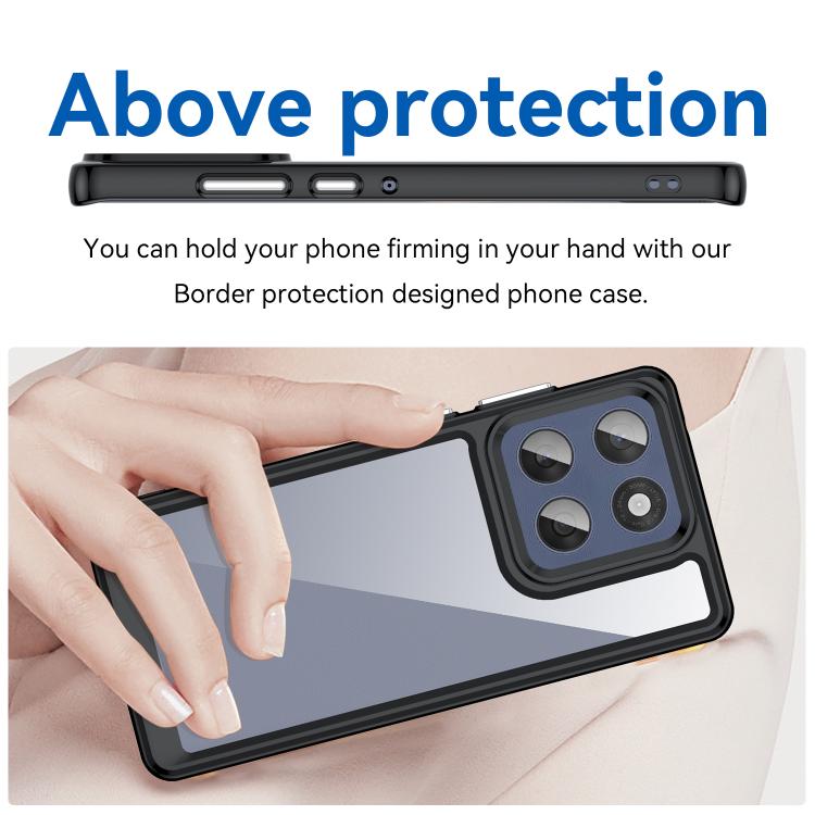 For Motorola Edge 60 Fusion Colorful Series Acrylic Hybrid TPU Phone Case